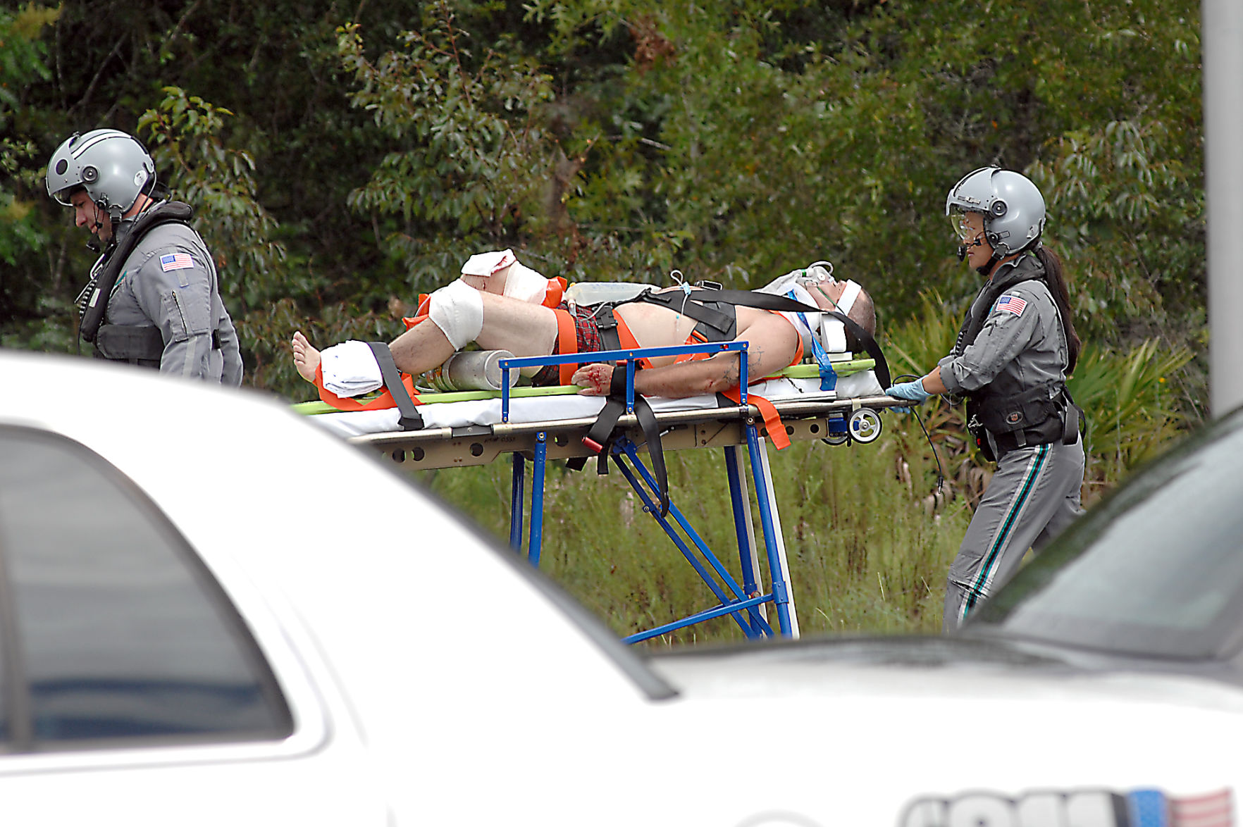 Man sought in suspicious death injured in crash (File)